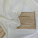 100% Polyester Voile - Gold Suede Draping Net Curtain Fabric Privacy 60", Cream