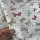 Butterflies Print 100% Cotton Craft Fabric, Taupe 140cm, Dressmaking & Quilting - image 3 - Bull Ring Fabrics