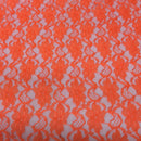 Orange Floral LACE Fabric Dress Craft Doll Toys Gothic Halloween Costumes 60”