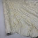 Cream Ribbon Sunflower Embroidered Taffeta Fabric - image 7 - Bull Ring Fabrics