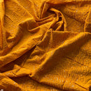 Mustard Cotton Lawn Fabric Broderie Anglaise Paisley Embroidery Sequin Dress 54”