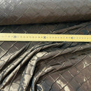 Chocolate Brown Small Diamonds Quilted Taffeta Fabric - image 2 - Bull Ring Fabrics