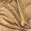 Heavy Swirls Faux Suede Fabric Upholstery Car Interior Cushion Bags Dress BROWN