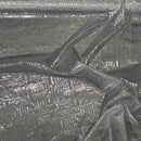 White Silver Metallic 'Christmas Greetings' Foil Taffeta Fabric - image 4 - Bull Ring Fabrics