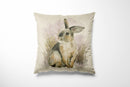 Cushion Bag Panels Animals Linen Fabric Kitten Dogs Rabbit Hare Peacocks 18x18"