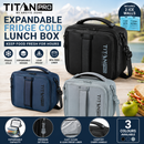 Titan Pro Expandable Lunch Box Insulated Food Container Set Bag and Ice Walls
