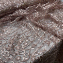 HEAVY SEQUINS LACE NET LACE Embroidery Bridal Wedding New Years Party Dress 54"