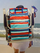 Tommy Bahama 5-Position Backpack Beach Chair Insulated Pouch Pillow 136kg NEW