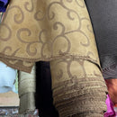 Heavy Swirls Faux Suede Fabric Upholstery Car Interior Cushion Bags Dress BROWN