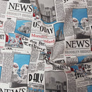 Newspaper Print Cotton Linen Look Fabric, Washington Post Headlines 140cm - image 6 - Bull Ring Fabrics