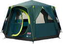 Coleman Tent Octagon 8 Man Festival Dome Tent Blackout Camping XL Tent GREEN