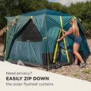 Coleman Tent Octagon 8 Man Festival Dome Tent Blackout Camping XL Tent GREEN