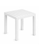 Areta White Square Plastic Garden Table 80x80 Outdoor Patio Dining Bistro Cafe