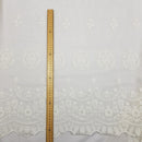 Premium Lace Celosia Embroidery Net Wedding Lace Fabric, Cream