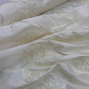Cream Ribbon Sunflower Embroidered Taffeta Fabric - image 9 - Bull Ring Fabrics