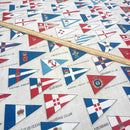 Royal Yacht Cruising Club Nautical Print Cotton Fabric, Upholstery 140cm - image 3 - Bull Ring Fabrics