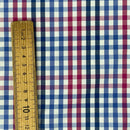 Blue & Pink Gingham Check 100% Cotton Fabric, Dressmaking & Craft 150cm - image 3 - Bull Ring Fabrics