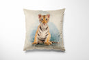 Cushion Bag Panels Animals Linen Fabric Kitten Dogs Rabbit Hare Peacocks 18x18"