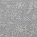 Premium Lace Embroidery Tulle/Net Lace Liberty Floral Flower Fabric, Cream