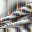 Multicolour Ticking Stripe 100% Cotton Fabric, Rainbow Stripes on White 147cm - image 3 - Bull Ring Fabrics