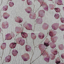 8.5m Linen Eucalyptus Leaves Cotton Blend Fabric Curtain Cushions - Rose Pink Leaf
