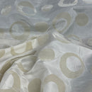 Cream Retro Spots Velvet Flocked Taffeta Fabric - image 4 - Bull Ring Fabrics