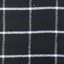 10m Large White Checks Tartan Wool Blend Fabric, Black - Bull Ring Fabrics