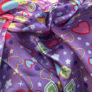 10m Silky Satin Retro Funky Love Hearts Fabric 60" - Bull Ring Fabrics