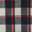 10m Square Checks Wool Blend Fabric, Beige/Brown - Bull Ring Fabrics