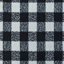 10m Square Checks Wool Blend Fabric, Black - Bull Ring Fabrics