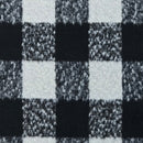 10m Square Checks Wool Blend Fabric, Black - Bull Ring Fabrics