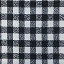 10m Square Checks Wool Blend Fabric, Black - Bull Ring Fabrics