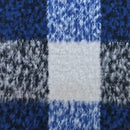 10m Square Checks Wool Blend Fabric, Blue - Bull Ring Fabrics