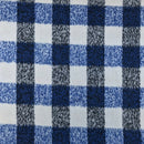 10m Square Checks Wool Blend Fabric, Blue - Bull Ring Fabrics