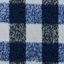 10m Square Checks Wool Blend Fabric, Blue - Bull Ring Fabrics