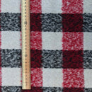 10m Square Checks Wool Blend Fabric, Red/Black - Bull Ring Fabrics