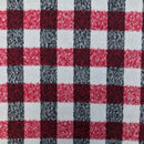 10m Square Checks Wool Blend Fabric, Red/Black - Bull Ring Fabrics