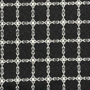 10m White Checks Tartan Wool Blend Fabric, Black - Bull Ring Fabrics