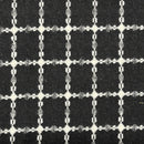 10m White Checks Tartan Wool Blend Fabric, Black - Bull Ring Fabrics