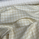 Beige/Gold Houndstooth Cotton Vintage Fabric