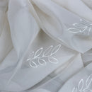 Cream Net Curtain Voile Embroidery Voile Fabric Dress Window Draping 150cm Wide