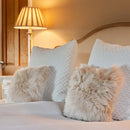 Bowron Double Sided Sheepskin Cushion, 35 x 35cm in 6 Colours - Stone
