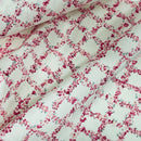 Rose & Hubble 100% Cotton Poplin Fabric Pink Floral Trellis Dress Craft Quilting