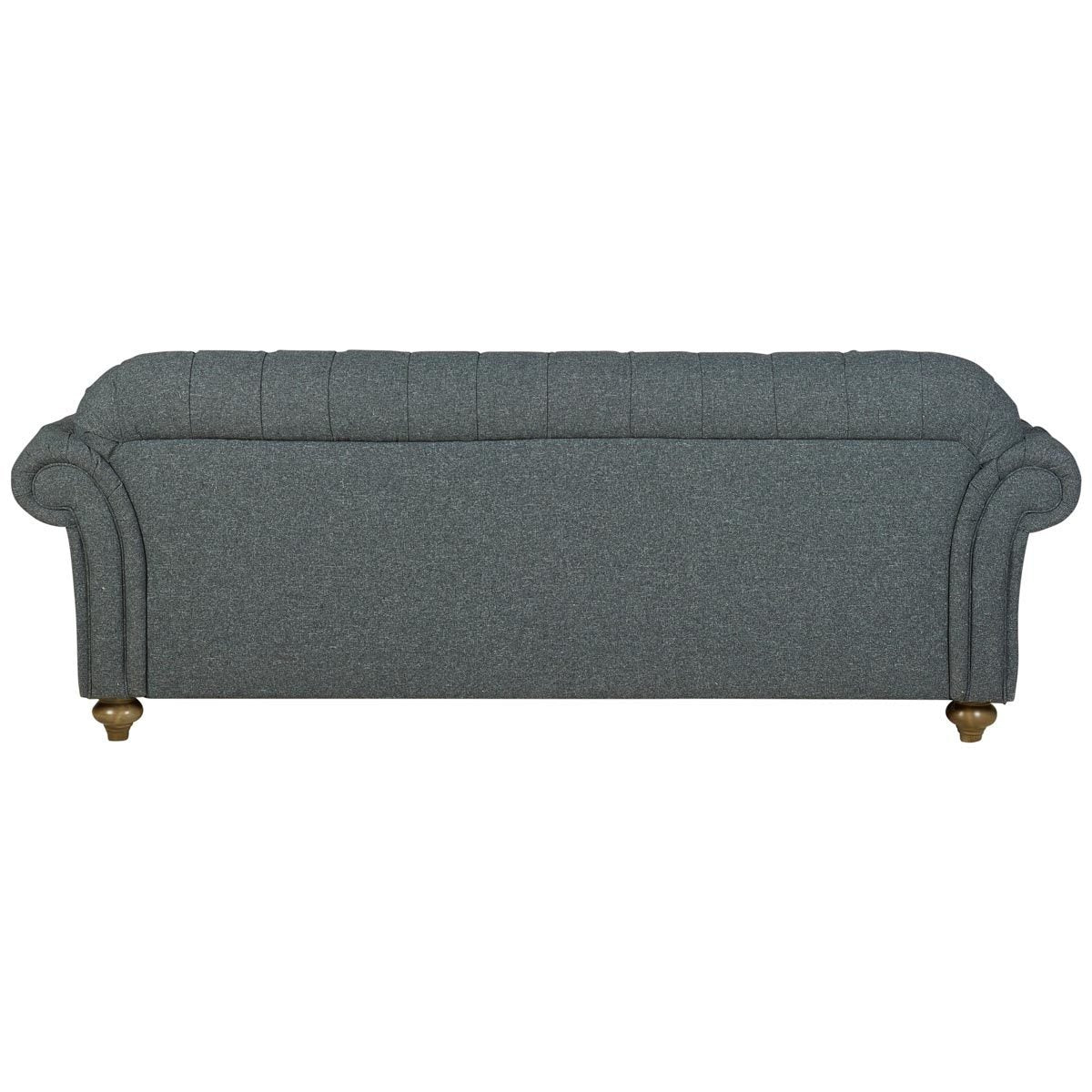 Bordeaux Button Back Blue Fabric 3 Seater Sofa