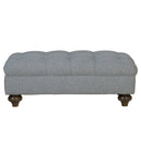 Bordeaux Fabric Footstool, Grey