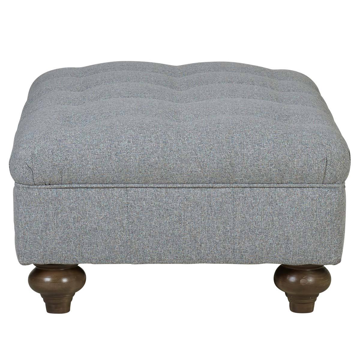 Bordeaux Fabric Footstool, Grey