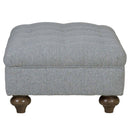 Bordeaux Fabric Footstool, Grey