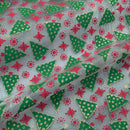 Christmas Glitter Organza Voile Fabric 60", Xmas Tree