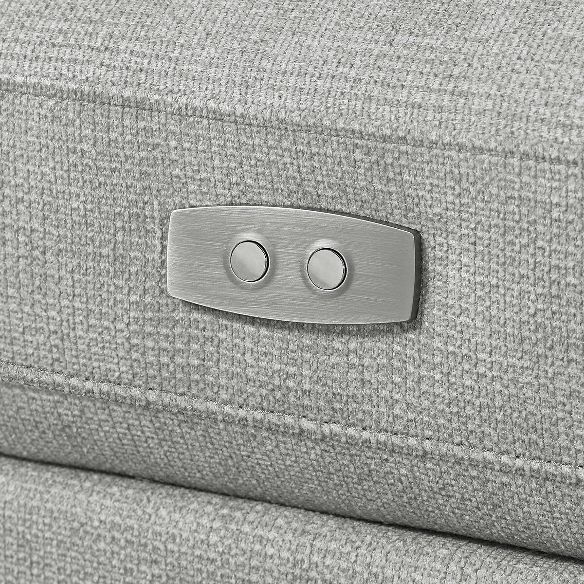 Thomasville Rockford Grey Modular Sofa with Power Footrest