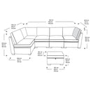 Thomasville Rockford Grey Modular Sofa with Power Footrest